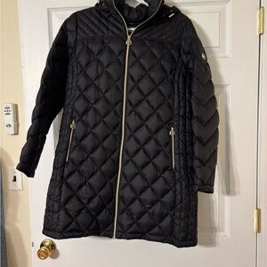 Michael Kors Black Quilted Puffer Coat